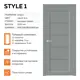 Комплект межкомнатной двери Velldoris Style 1 остеклённая Мателюкс 200x60см ПВХ цвет серый агат с коробом и наличниками