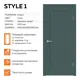 Комплект межкомнатной двери Velldoris Style 1 остеклённая Мателюкс 200x70см ПВХ цвет яшма с коробом и наличниками