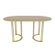Стол овальный Genglass GGT-20-1-1-16080 160x80 см лдсп цвет золотой