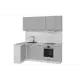 Кухонный гарнитур Gerda Прайм/шелли Шелли прайм 200x217x60 см ЛДСП цвет серый