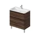 Тумба с раковиной в ванную Итана Roberto 80 79.5x45.7x85 напольная Орех Пекан шоколад