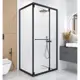 Душевой уголок Ulitka Joy 74104593 прямоугольник 100x80см черный профиль эффект стекла прозрачное закаленное стекло