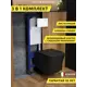 Комплект инсталляция с унитазом и кнопкой 3 в 1 Watersense W00608 инсталляция безободковый подвесной унитаз Eva S черный матовый кнопка белая