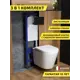 Комплект инсталляция с унитазом и кнопкой 3 в 1 Watersense W00623 инсталляция безободковый подвесной унитаз Rita кнопка черная