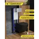 Комплект инсталляция с унитазом и кнопкой 3 в 1 Watersense W00633 инсталляция безободковый подвесной унитаз Milana S черный матовый кнопка нержавеющая сталь