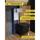 Комплект инсталляция с унитазом и кнопкой 3 в 1 Watersense W00636 инсталляция безободковый подвесной унитаз Eva S черный матовый кнопка нержавеющая сталь