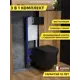 Комплект инсталляция с унитазом и кнопкой 3 в 1 Watersense W00680 инсталляция безободковый подвесной унитаз Rita черный матовый кнопка черная