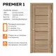 Комплект межкомнатной двери Velldoris Premier 1 остеклённая 200x80см ПВХ цвет дуб европейский с коробом и наличниками