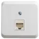 Розетка компьютерная накладная Systeme Electric Этюд RJ45 UTP cat 5e цвет белый