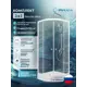 Душевой уголок Doccia Ultra Com/dc0000061806/1207404 1/4 круга с поддоном 90х90см профиль белый эффект стекла прозрачный