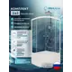 Душевой уголок Doccia Ultra Com/dc0000061800/wm0074 1/4 круга с поддоном 90х90см профиль белый эффект стекла прозрачный