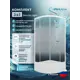 Душевой уголок Doccia Light Com/dc0000061813/1207404 1/4 круга с поддоном 90х90см профиль белый эффект стекла прозрачный