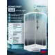 Душевой уголок Doccia Light Com/dc0000061794/wm0074 1/4 круга с поддоном 100х100см профиль белый эффект стекла прозрачный