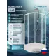 Душевой уголок Doccia Ultra Com/dc0000061812/wm0074 1/4 круга с поддоном 90x90см профиль белый эффект стекло прозрачное