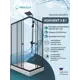 Душевой уголок Doccia Quadro Com/dc0000057855/bm028 прямоугольник с поддоном 80х100см профиль черный эффект стекла прозрачный