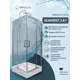 Душевой уголок Doccia Ceva Com/dc0000054221/1207404 квадрат с поддоном 90х90см профиль хромированный эффект стекла прозрачный