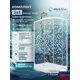 Душевой уголок Doccia Coral Com/dc0000061780/wm0074 ассиметричный с поддоном 120х80см профиль белый эффект стекла прозрачный