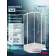 Душевой уголок Doccia Ultra Com/dc0000061812/1207404 1/4 круга с поддоном 90х90см профиль белый эффект стекла прозрачный