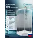 Душевой уголок Doccia Light Com/dc0000061807/wm0074 1/4 круга с поддоном 90х90см профиль белый эффект стекла прозрачный