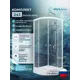 Душевой уголок Doccia Ultra Com/dc0000061784/1207404 1/4 круга с поддоном 80х80см профиль белый эффект стекла прозрачный