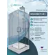 Душевой уголок Doccia Ceva Com/dc0000054221/wm0074 квадратный с поддоном 90x90см профиль хром эффект стекло прозрачное