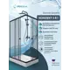 Душевой уголок Doccia Quadro Com/dc0000057855/1207405 прямоугольник с поддоном 80х100см профиль черный эффект стекла прозрачный