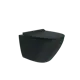 Унитаз подвесной Black Tornado безободковый с сиденьем микролифт цвет черный