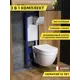 Комплект инсталляция с унитазом и кнопкой 3 в 1 Watersense W00602 инсталляция безободковый подвесной унитаз Nancy Pro кнопка хром