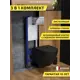 Комплект инсталляция с унитазом и кнопкой 3 в 1 Watersense W00647 инсталляция безободковый подвесной унитаз Milana S черный матовый кнопка хром