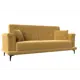 Диван прямой Лига Диванов Неаполь 227x90x93 см микровельвет цвет желтый