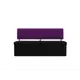 Диван Лига Диванов Стоун 107252 182x87x65 см микровельвет цвет черный/фиолетовый