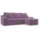 Диван Лига Диванов Элида 108681 245x88x160 см микровельвет цвет сиреневый