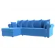 Диван Лига Диванов Рейн 112575L 233x90x141 см велюр цвет голубой