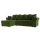 Диван Лига Диванов Рейн 112584L 233x90x141 см микровельвет цвет зеленый