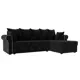 Диван Лига Диванов Рейн 112580 233x90x141 см велюр цвет черный