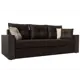 Диван Лига Диванов Валенсия 225x85x97 см искусственная кожа цвет коричневый
