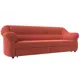 Диван Лига Диванов Карнелла 237x92x91 см микровельвет цвет коралловый