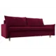 Диван Лига Диванов Хьюстон 215x80x103 см микровельвет цвет бордовый