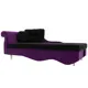 Диван Лига Диванов Лорд 101227L 225x84x85 см микровельвет цвет черный/фиолетовый