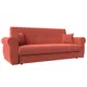 Диван Лига Диванов Лига-019 118357 222x90x83 см вельвет цвет коралловый