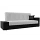 Диван Лига Диванов 020 118540L 223x90x83 см искусственная кожа цвет белый/черный