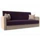 Диван-книжка Лига диванов Надежда 201x90x85 см велюр цвет фиолетовый/бежевый