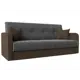 Диван-книжка Лига диванов Надежда 201x90x85 см рогожка цвет серый/коричневый