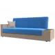 Диван Лига Диванов 020 118477 223x90x83 см велюр цвет голубой/бежевый