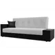 Диван Лига Диванов 020 118540 223x90x83 см искусственная кожа цвет белый/черный