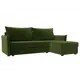 Диван Лига Диванов 118439 226x85x140 см вельвет цвет зеленый