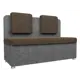 Прямой диван Лига диванов Маккон 125x89x54 см рогожка цвет серый/коричневый