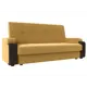 Диван Лига Диванов Николь 225x99x100 см микровельвет цвет коричневый/желтый