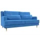Диван Лига диванов Джерси 218x95x102 см велюр цвет голубой