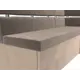 Диван кухонный угловой правый Лига Диванов Классик 195x93x121 см велюр цвет коричневый/бежевый